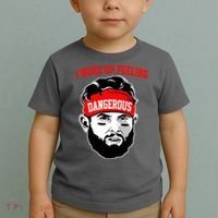 I Woke Up Feeling Dangerous Funny Football Toddler T-Shirt thumb 2