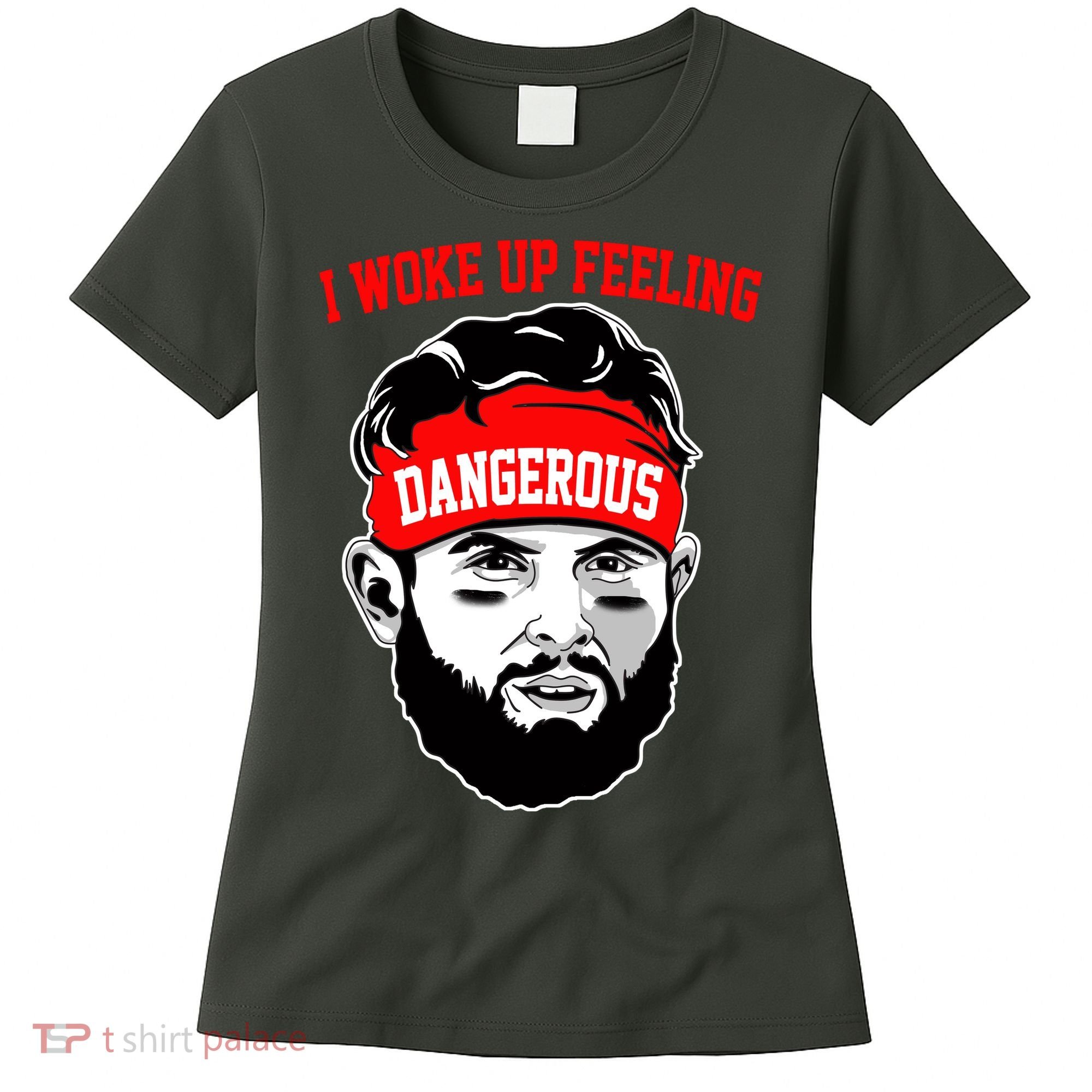 I Woke Up Feeling Dangerous Funny Football Women's T-Shirt