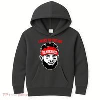 I Woke Up Feeling Dangerous Funny Football Kids Hoodie thumb 0