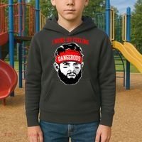 I Woke Up Feeling Dangerous Funny Football Kids Hoodie thumb 2