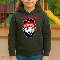I Woke Up Feeling Dangerous Funny Football Kids Hoodie thumb 3
