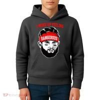 I Woke Up Feeling Dangerous Funny Football Kids Hoodie thumb 4