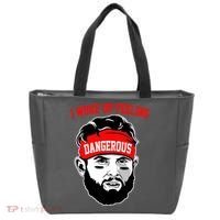 I Woke Up Feeling Dangerous Funny Football Tote Bag thumb 0