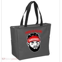 I Woke Up Feeling Dangerous Funny Football Tote Bag thumb 2