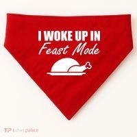 I Woke Up In Feast Mode Thanksgiving Turkey USA-Made Doggie Bandana thumb 0