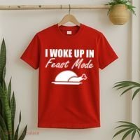 I Woke Up In Feast Mode Thanksgiving Turkey T-Shirt thumb 2