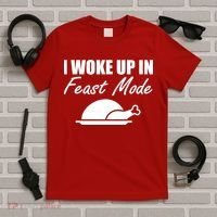 I Woke Up In Feast Mode Thanksgiving Turkey T-Shirt thumb 5