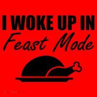 I Woke Up In Feast Mode Thanksgiving Turkey Santa Hat thumb 1