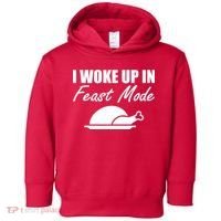 I Woke Up In Feast Mode Thanksgiving Turkey Toddler Hoodie thumb 0
