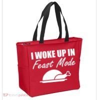 I Woke Up In Feast Mode Thanksgiving Turkey Tote Bag thumb 2