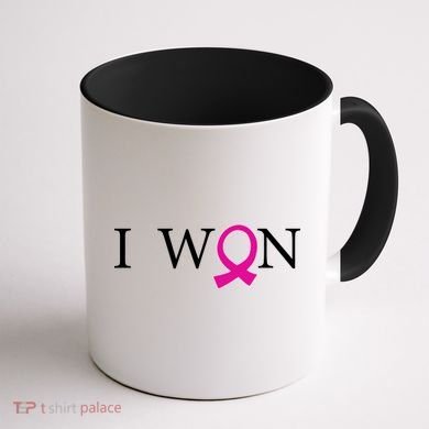 I Won Defeat Breast Cancer Survivor Coffee Mug back