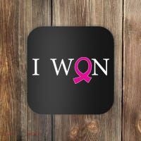 I Won Defeat Breast Cancer Survivor Coaster thumb 0