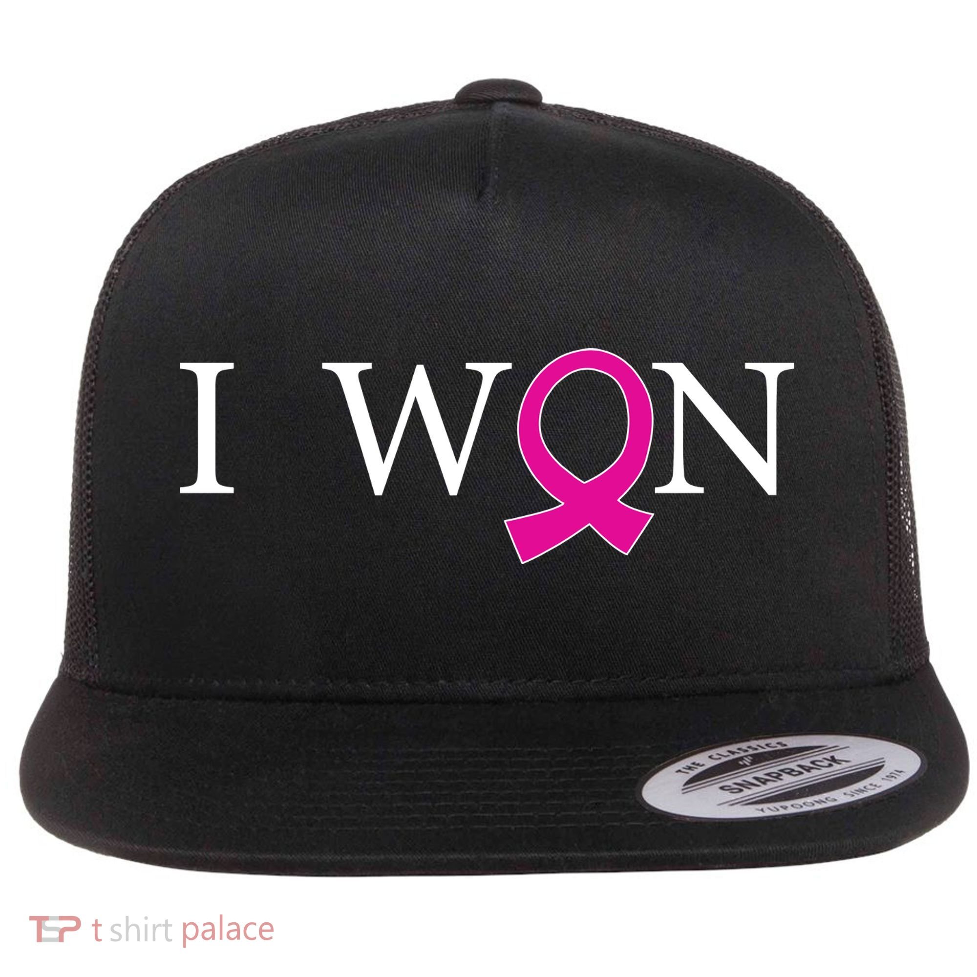 I Won Defeat Breast Cancer Survivor Flat Bill Trucker Hat