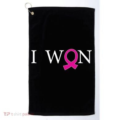 I Won Defeat Breast Cancer Survivor Golf Towel
