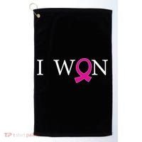 I Won Defeat Breast Cancer Survivor Golf Towel thumb 0