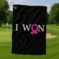 I Won Defeat Breast Cancer Survivor Golf Towel thumb 1