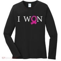 I Won Defeat Breast Cancer Survivor Women's Long Sleeve Shirt thumb 0