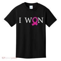 I Won Defeat Breast Cancer Survivor Kids T-Shirt thumb 0