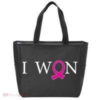 I Won Defeat Breast Cancer Survivor Tote Bag thumb 0