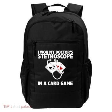 I Won My Doctor's Stethoscope Card Game Backpack