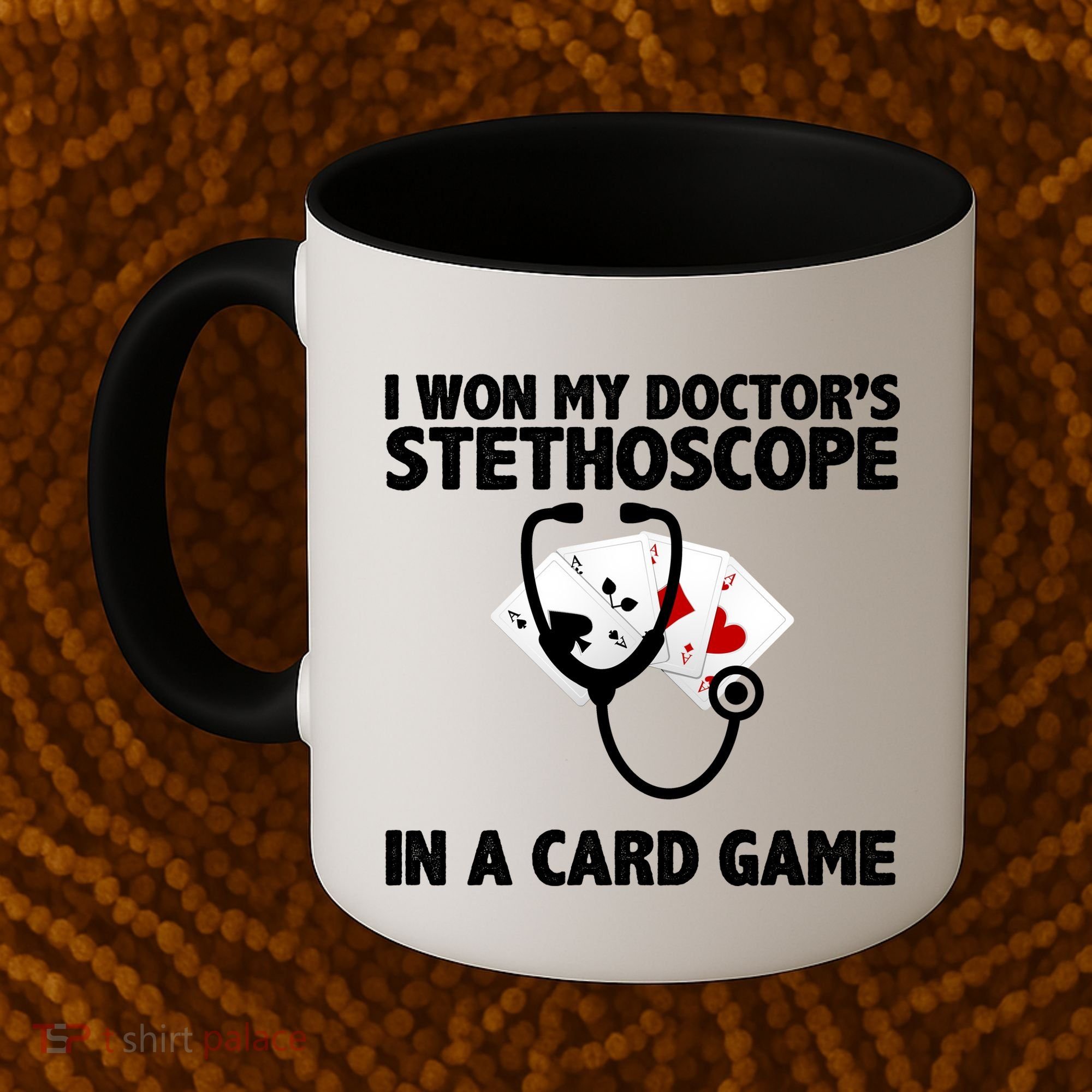 I Won My Doctor's Stethoscope Card Game Coffee Mug