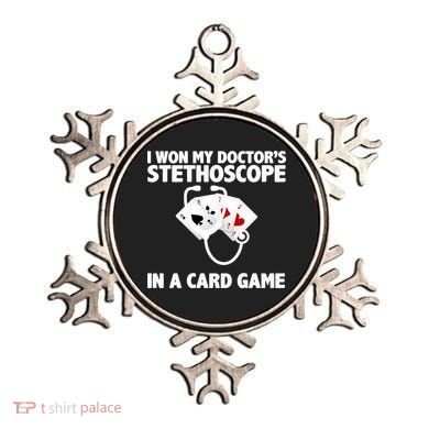 I Won My Doctor's Stethoscope Card Game Ornament
