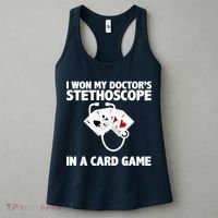 I Won My Doctor's Stethoscope Card Game Women's Tank Top thumb 3
