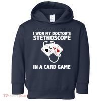 I Won My Doctor's Stethoscope Card Game Toddler Hoodie thumb 0