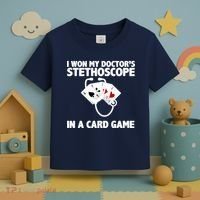 I Won My Doctor's Stethoscope Card Game Toddler T-Shirt thumb 3