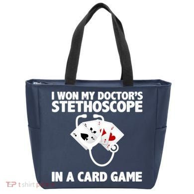I Won My Doctor's Stethoscope Card Game Tote Bag
