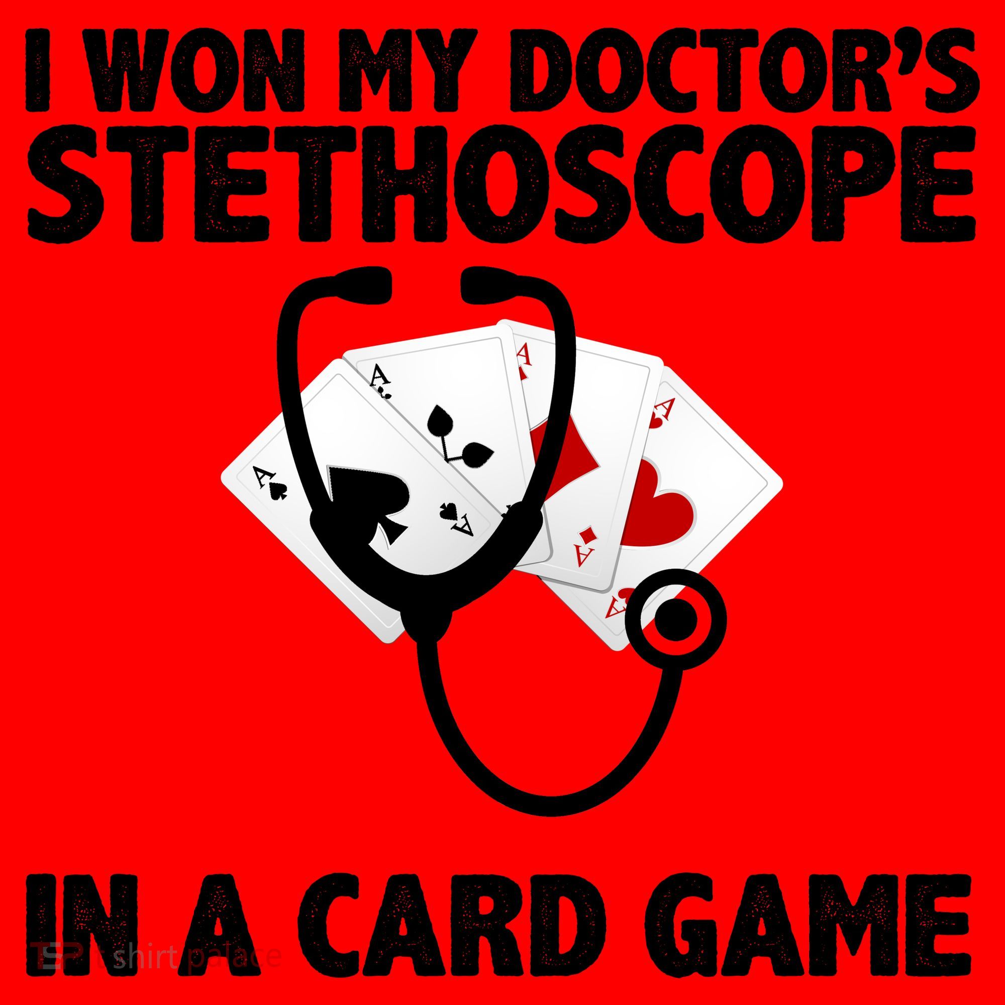 I Won My Doctor's Stethoscope Card Game Santa Hat
