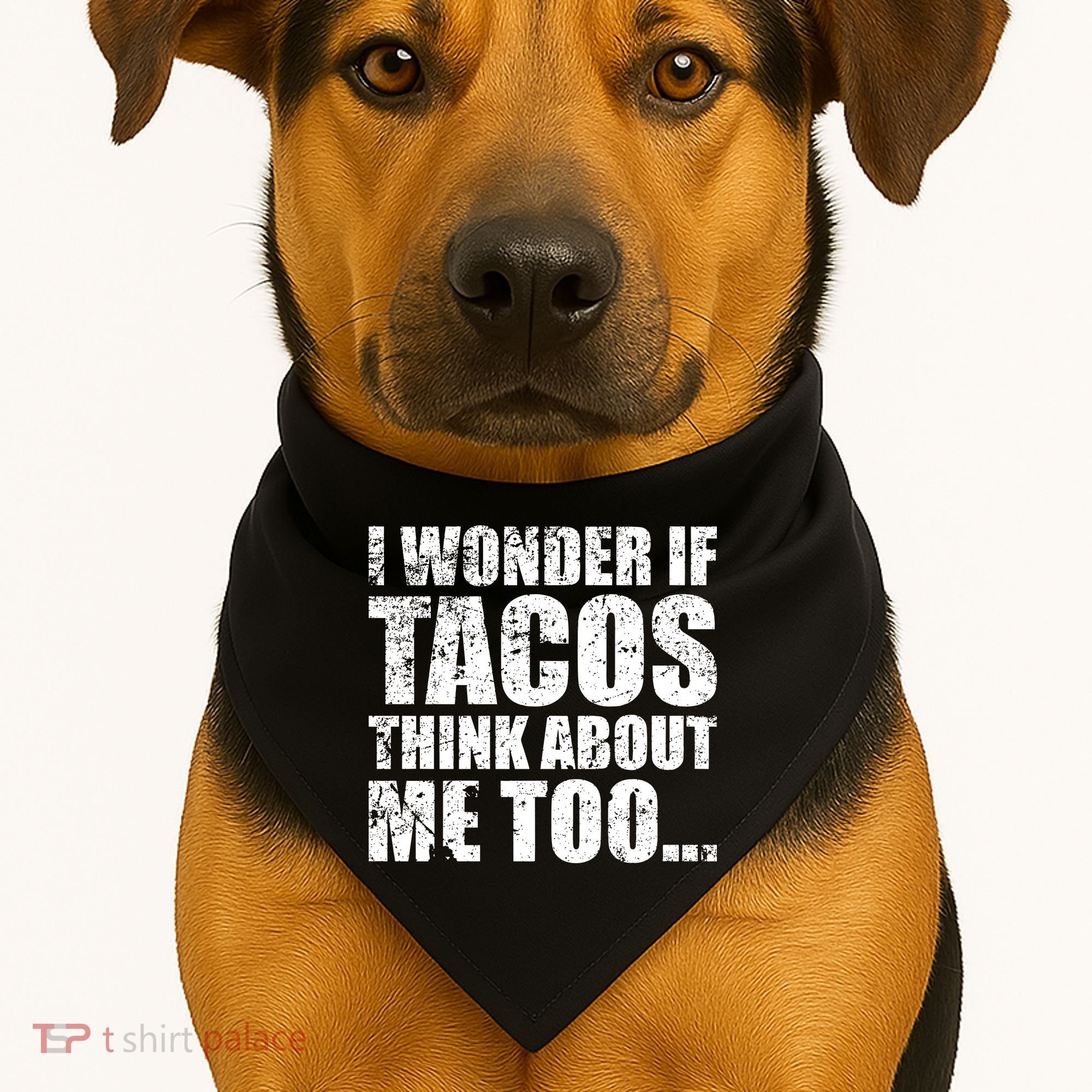 I Wonder if Tacos Think About Me Too USA-Made Doggie Bandana