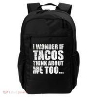 I Wonder if Tacos Think About Me Too Backpack thumb 0