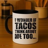 I Wonder if Tacos Think About Me Too Coffee Mug thumb 4
