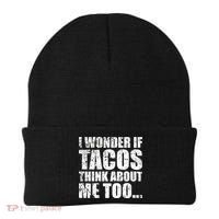 I Wonder if Tacos Think About Me Too Beanie thumb 0