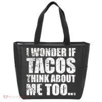 I Wonder if Tacos Think About Me Too Tote Bag thumb 0