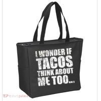 I Wonder if Tacos Think About Me Too Tote Bag thumb 2