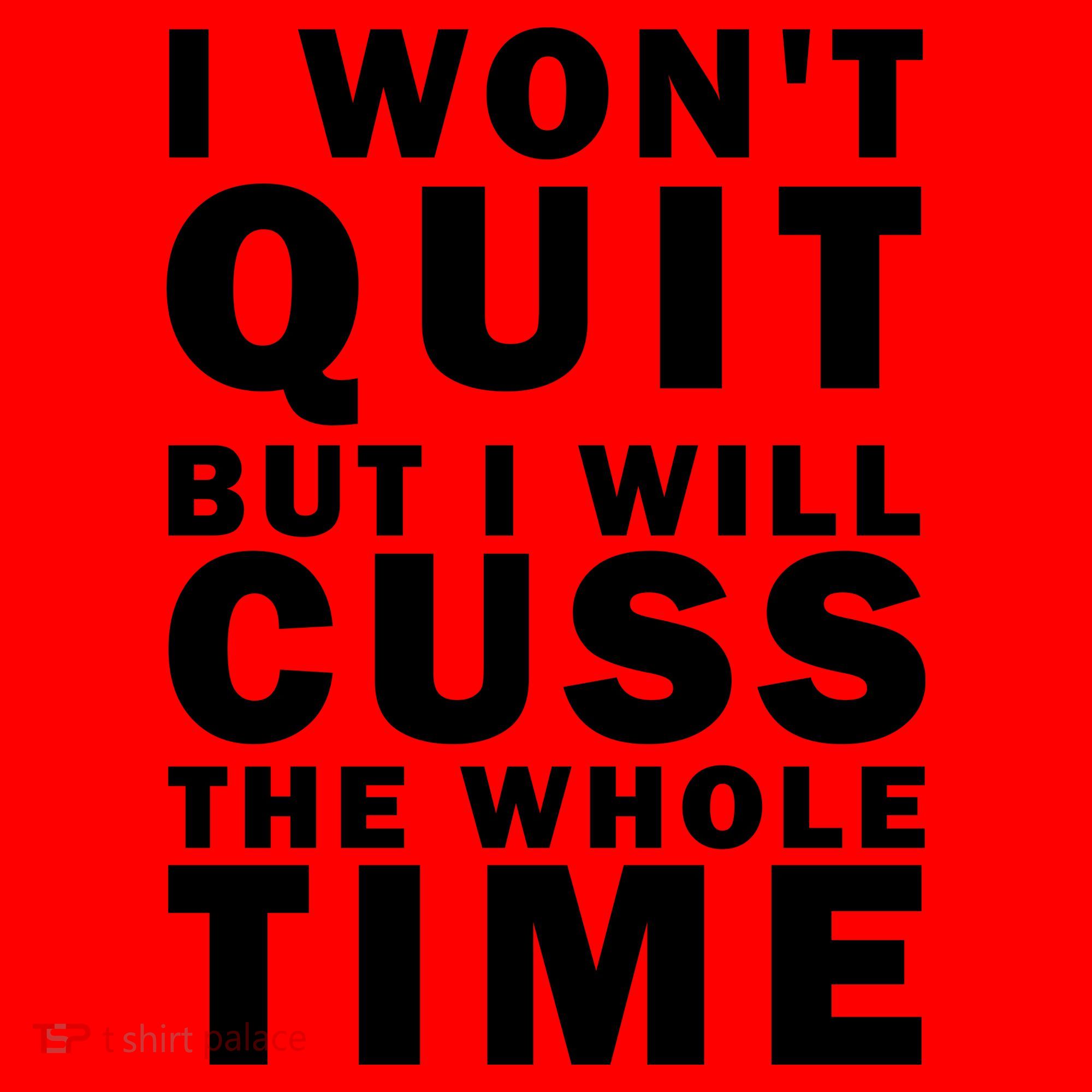 I Wont Quit But I Will Cuss The Whole Time Santa Hat