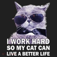 I Work Hard So My Cat Cat Live A Better Life Women's Sweatshirt thumb 2