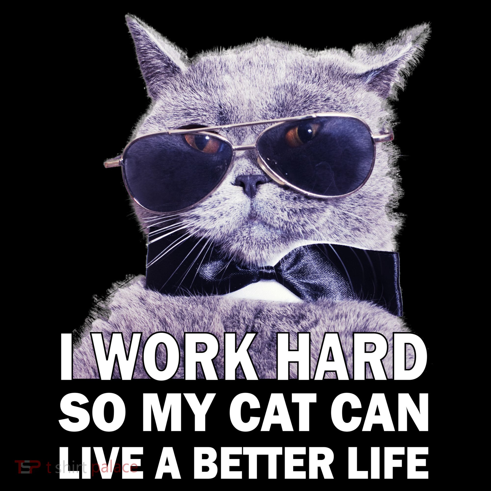 I Work Hard So My Cat Cat Live A Better Life Toddler Hoodie