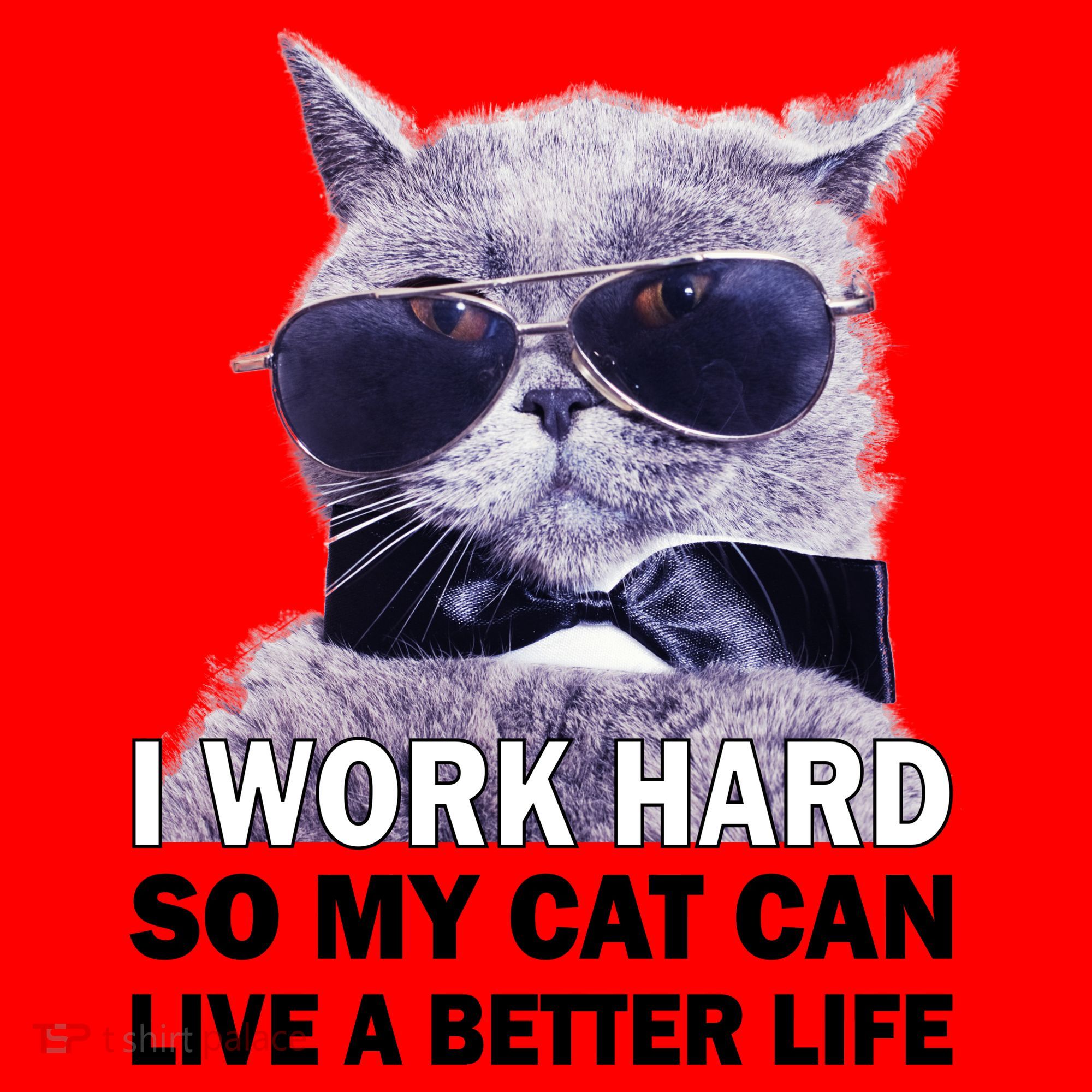 I Work Hard So My Cat Cat Live A Better Life Santa Hat
