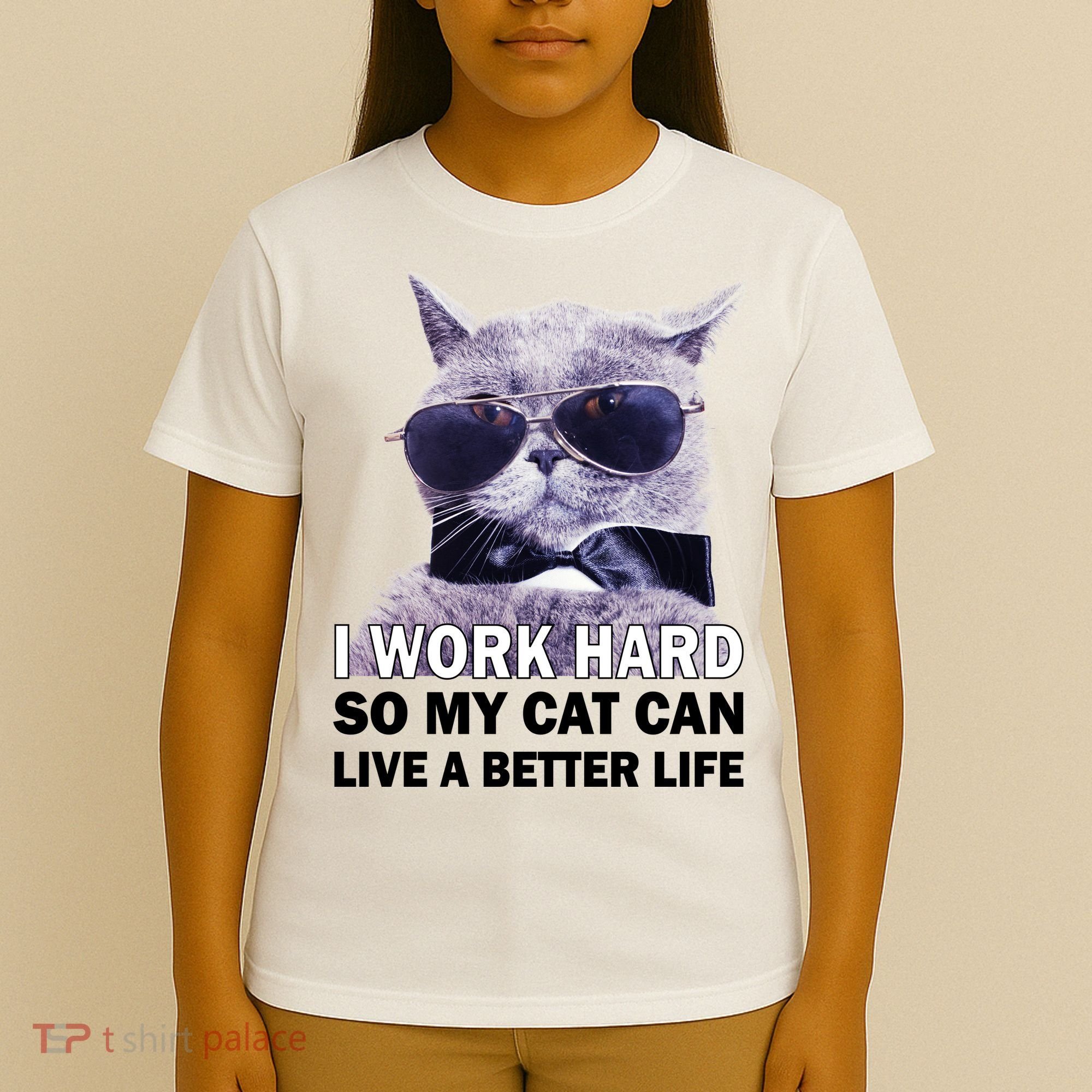 I Work Hard So My Cat Cat Live A Better Life T-Shirt