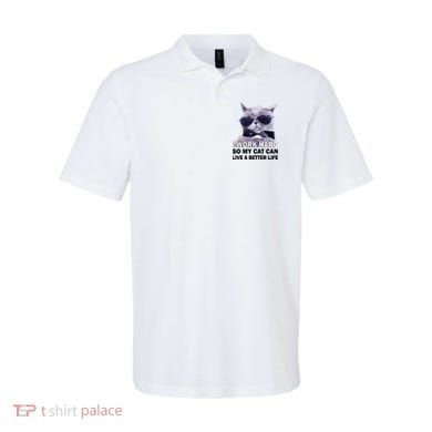 I Work Hard So My Cat Cat Live A Better Life Polo