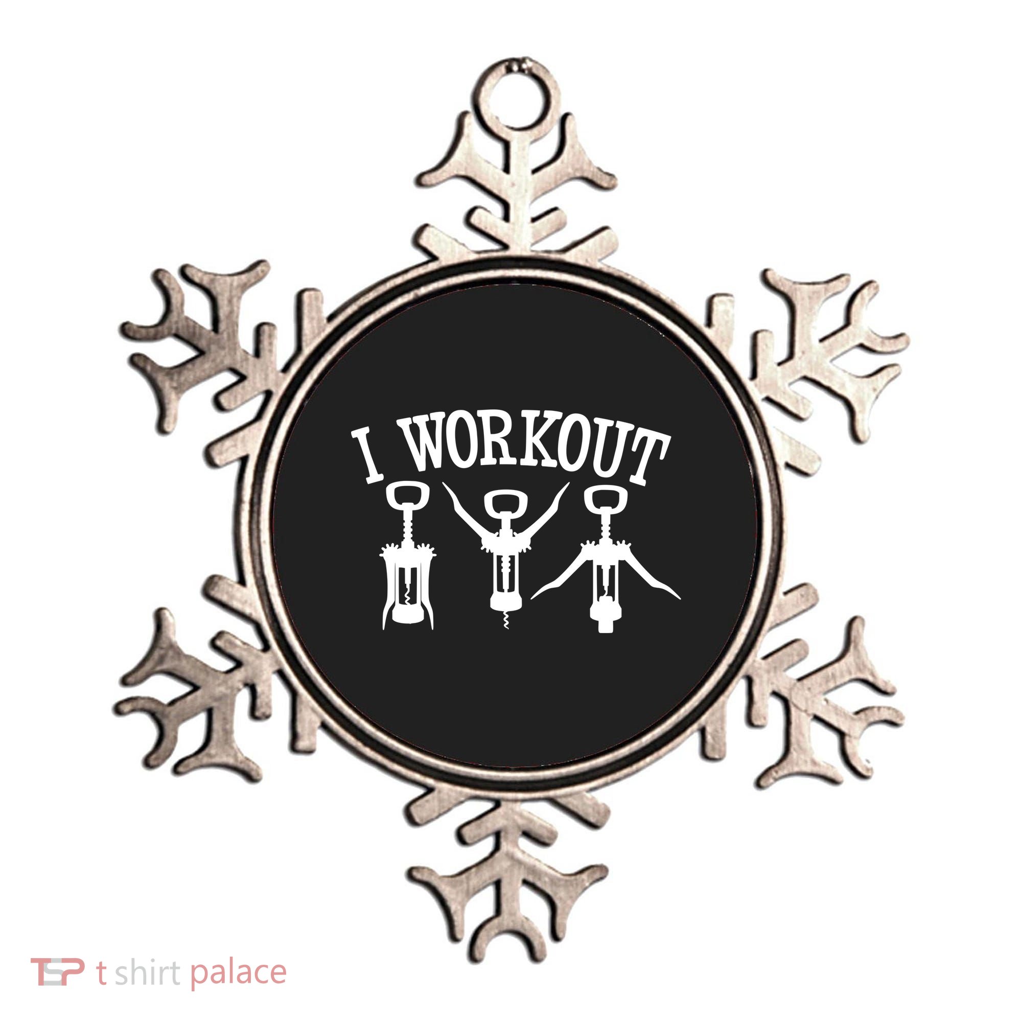 I Work Out Funny Bottle Opener Ornament