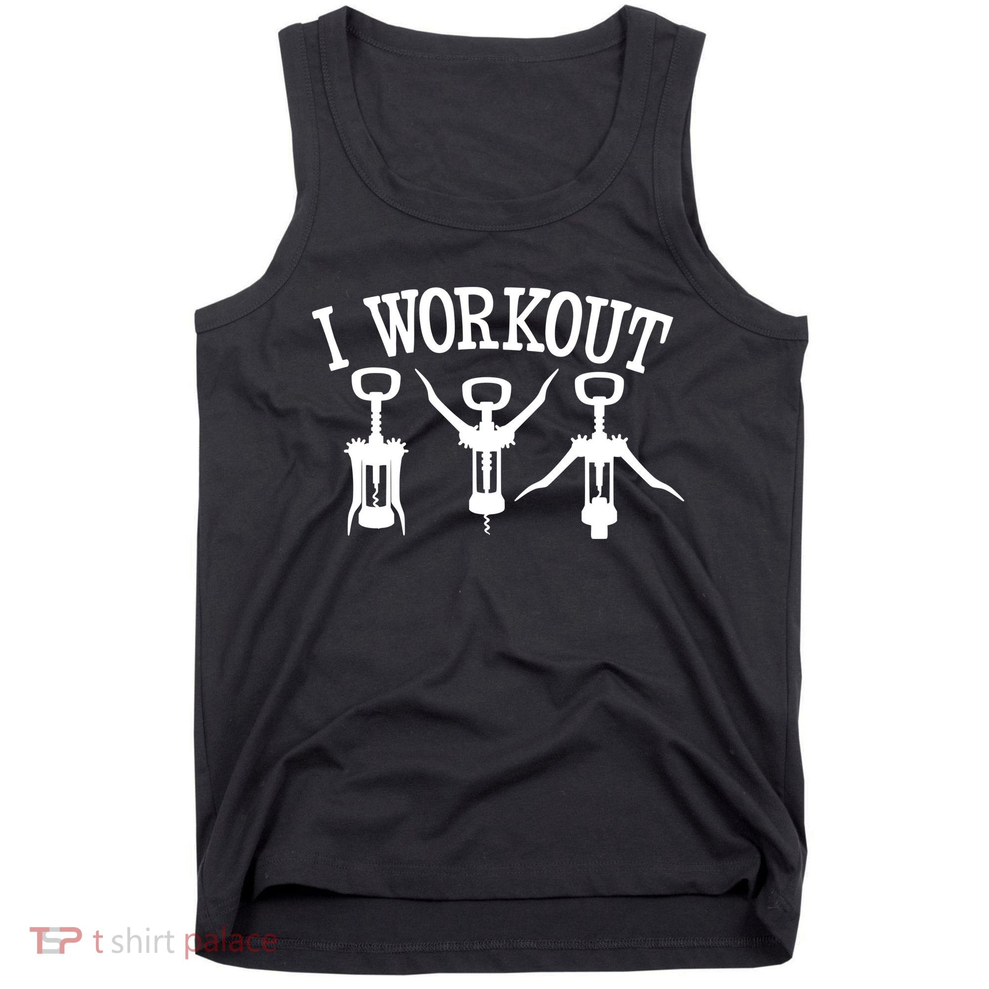 I Work Out Funny Bottle Opener Tank Top