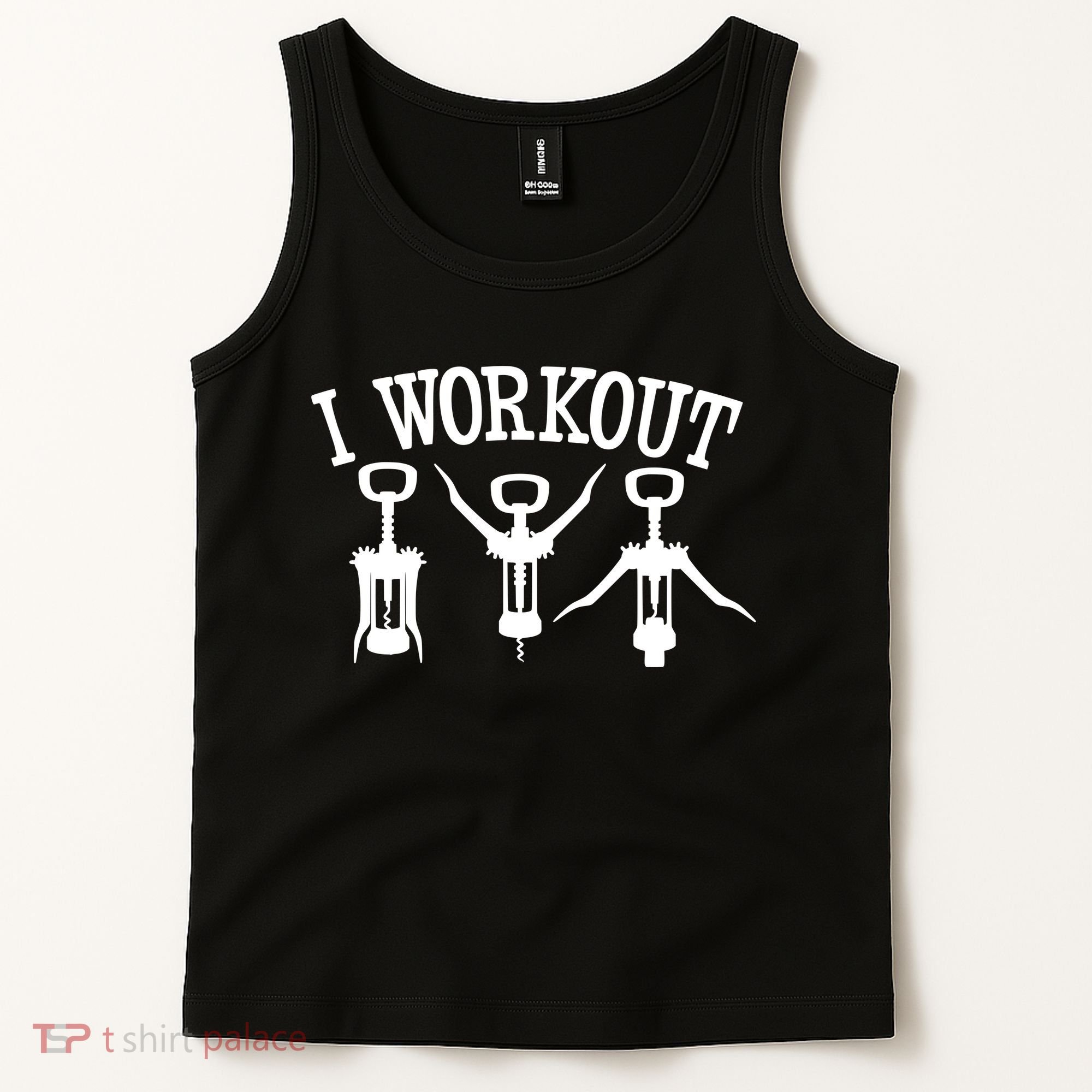 I Work Out Funny Bottle Opener Tank Top