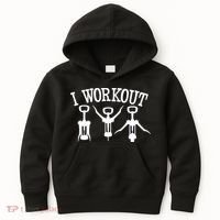 I Work Out Funny Bottle Opener Kids Hoodie thumb 0