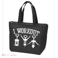 I Work Out Funny Bottle Opener Tote Bag thumb 3