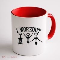 I Work Out Funny Bottle Opener Coffee Mug thumb 1