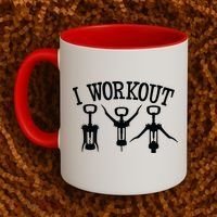 I Work Out Funny Bottle Opener Coffee Mug thumb 2
